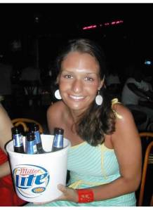 Me and a bucket of beer, as a true life novice at the mere age of 25.